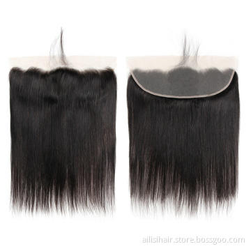 Wholesale Price 13x6 13*4 Silk Base Frontal Good Quality Virgin Hair Frontal Cuticle Aligned Straight Human Hair